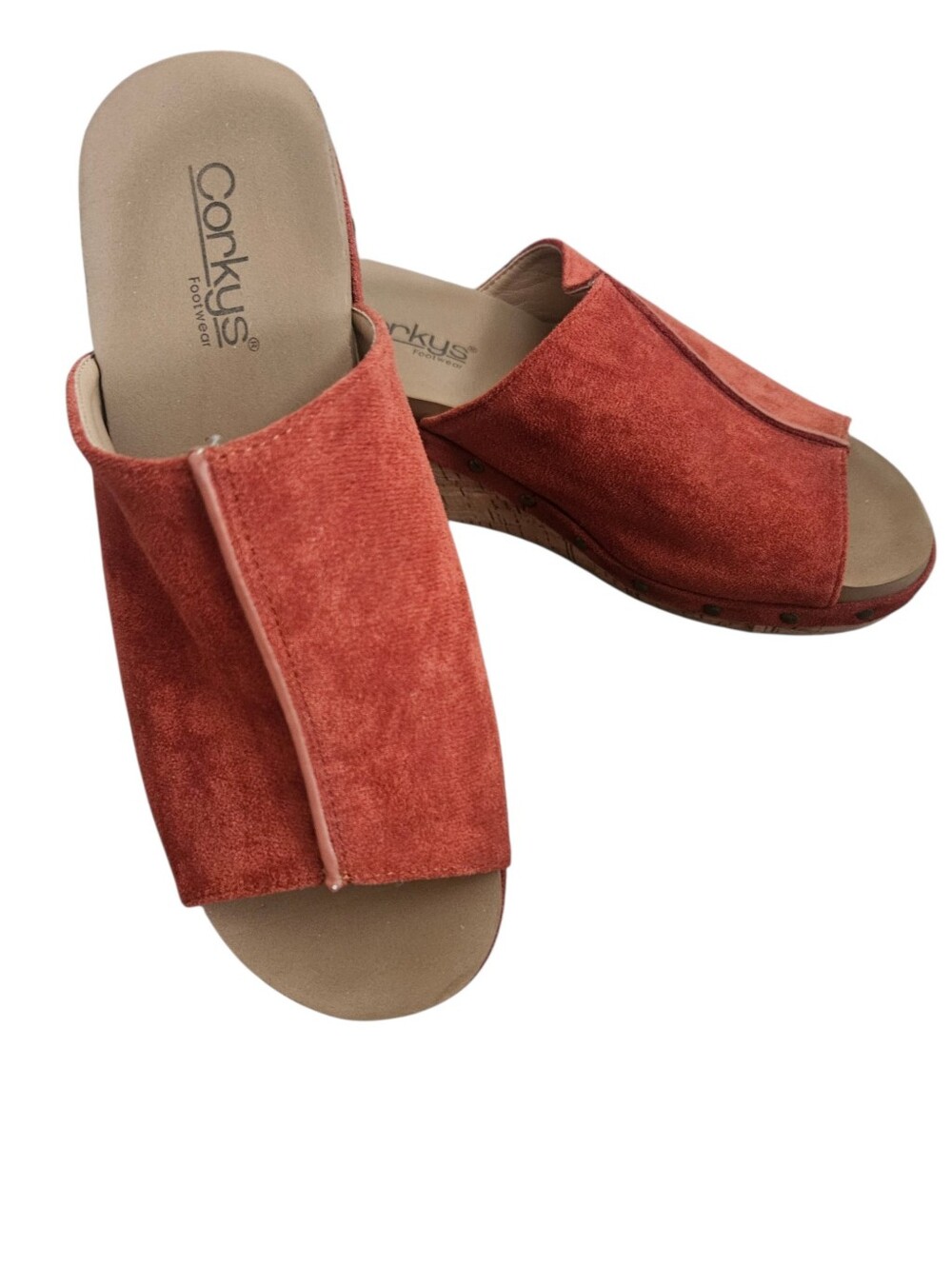 Corkys Footwear Women's Hissy Fit Wedge Sandal Rust Sz 8